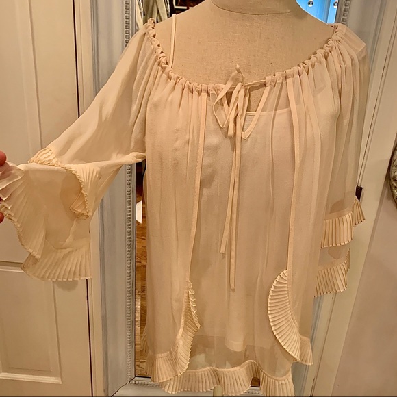 Ella Moss silk flyaway top with matching cami! - Picture 1 of 7